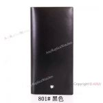NEW UPGRADED Fake Mont blanc Wallet Black Leather Long Wallet